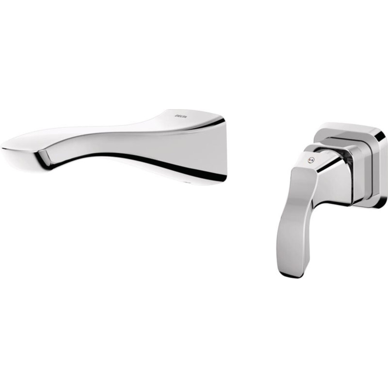 Robinet de salle de bain mural Tesla, Chrome