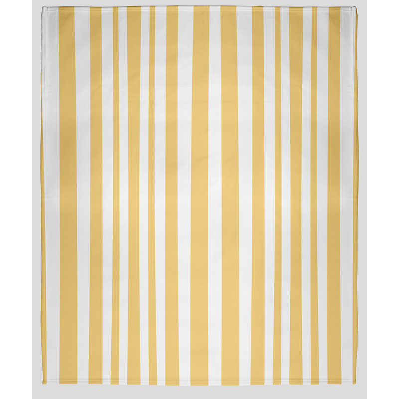 Stripe A Balance Fleece Throw Blanket, 50" W x 60" L, 1.85, Yellow