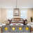 4-Light Dimmable Lantern Square/Rectangle Chandelier Black And Brushed Nickel Finished.