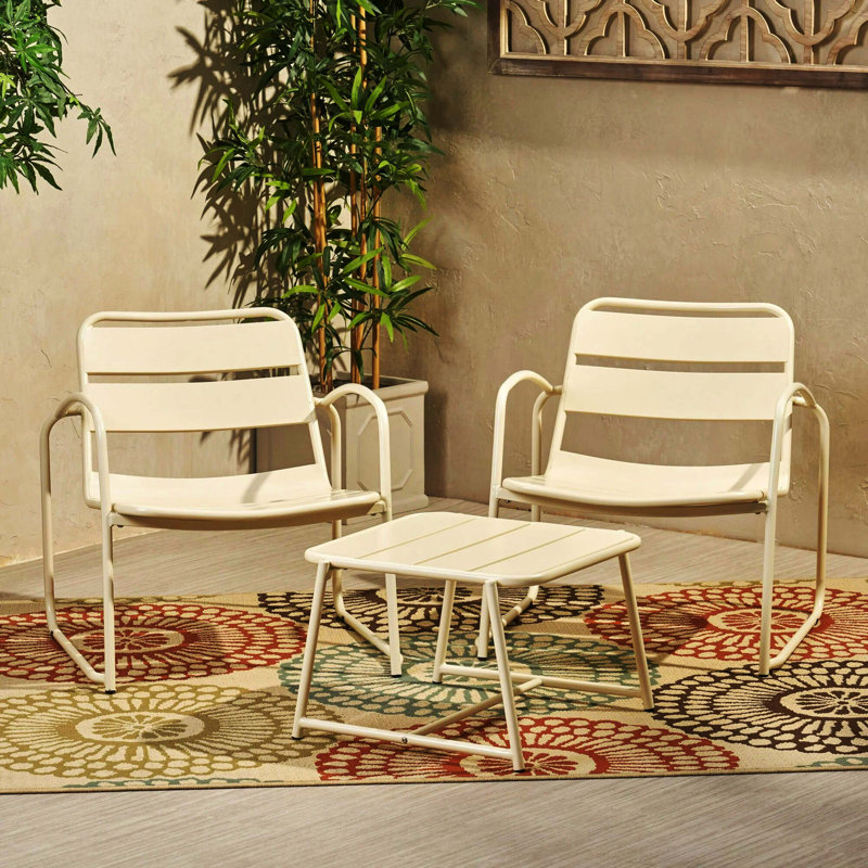 Conrad 3-Piece Chat Set, Matte White