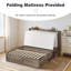 Grand lit escamotable Farmhouse avec station de charge et matelas pliable inclus, gris rustique-1833241094-1833241093