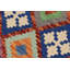 Tapis de couloir en laine noué à la main de style Shakia Southwestern bleu / beige / vert 2 pi 7 po x 9 pi 9 po