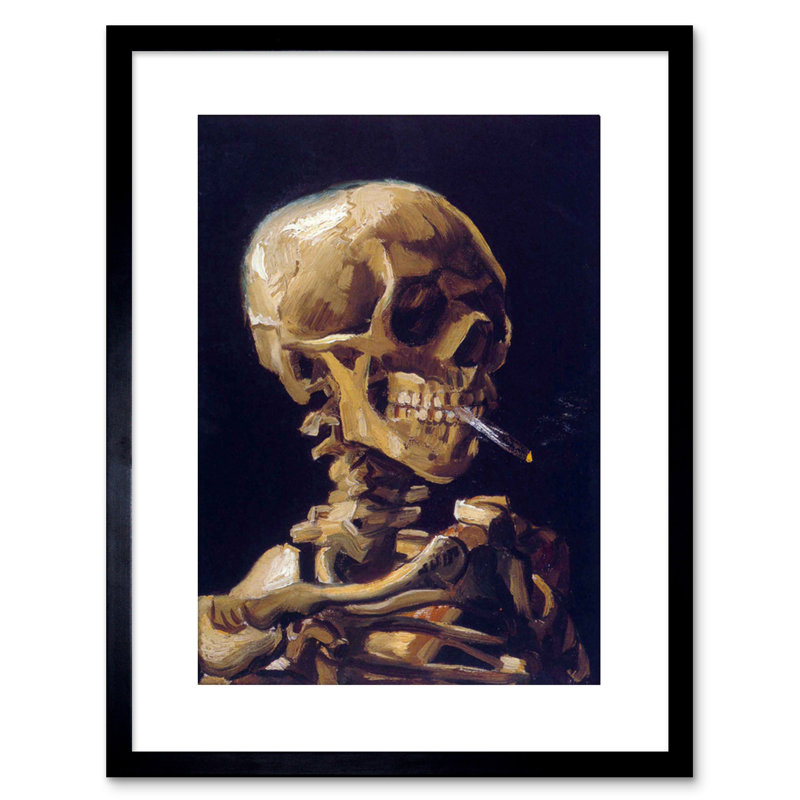 Vincent Van Gogh Skull With A Burning Cigarette by Vincent Van Gogh - Single Picture Frame Print