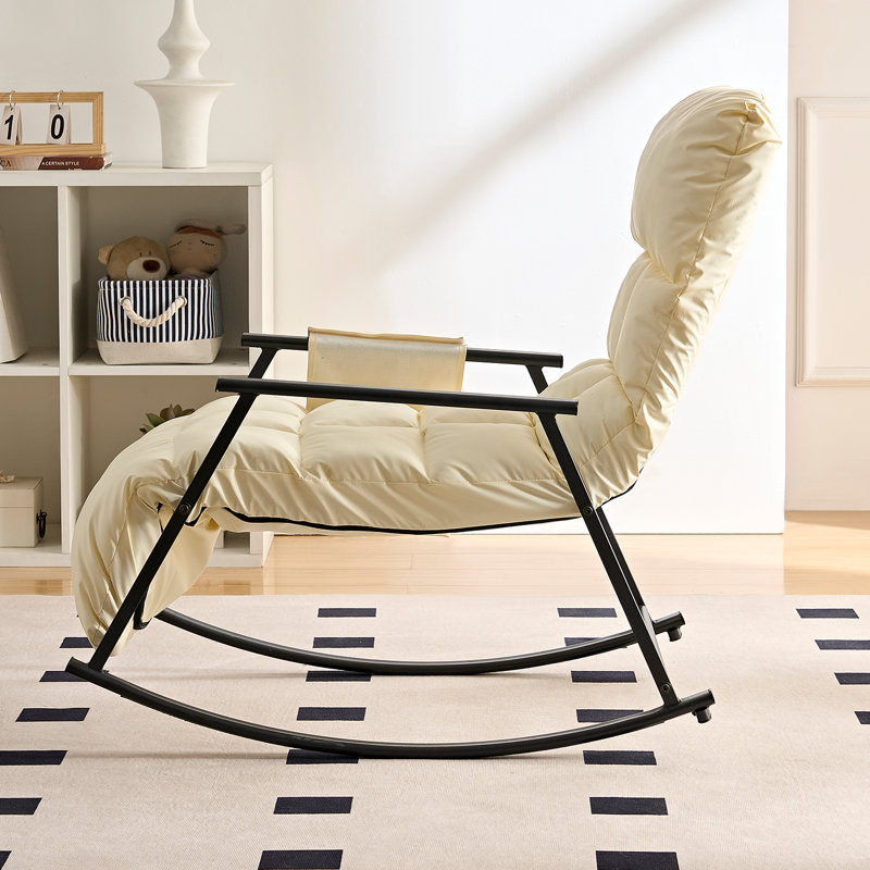 Fauteuil inclinable moelleux avec dossier alvéolaire de massage - support lombaire et repose-pieds réglables à 4 positions, poches de rangement latérales, cadre en acier robuste