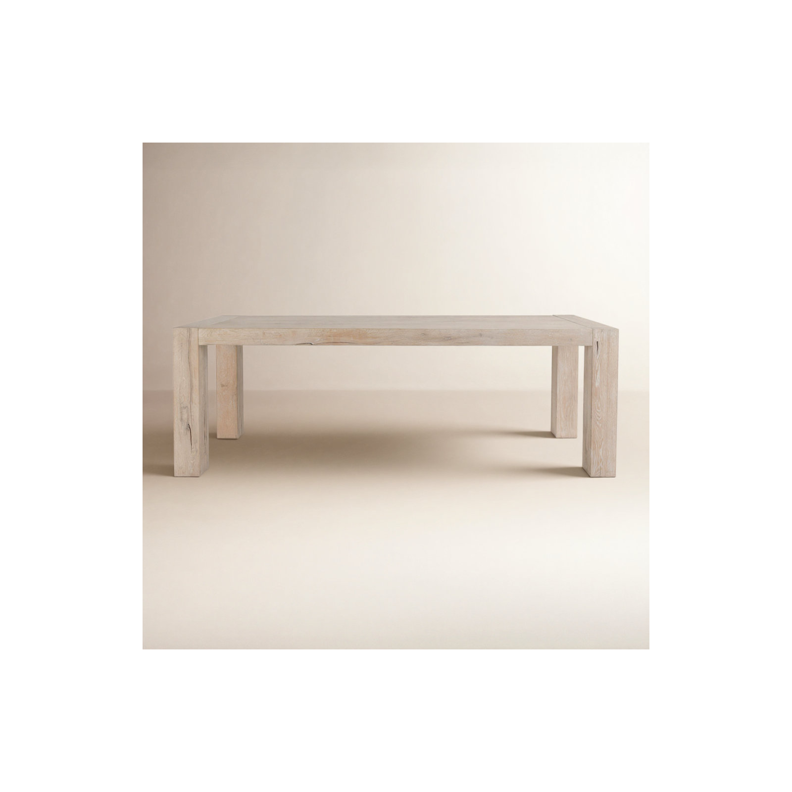 Elise 89" Solid Wood Dining Table, Aged White