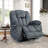  41.34''Wide Modern Microfiber Heated Massage Manual Recliner With Hidden Cup Holders-107672582