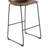30 Inch Fixed Height Industrial Bar Stool, Metal Frame Bar Chair With Soft Pu Leather Cushioned Seat & Backrest