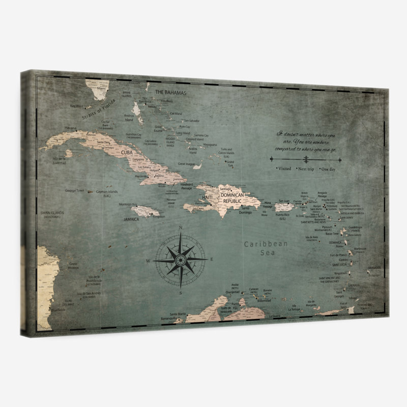 Where You Are I Push Pin Caribbean Milstead, H 16 po x l 24 po