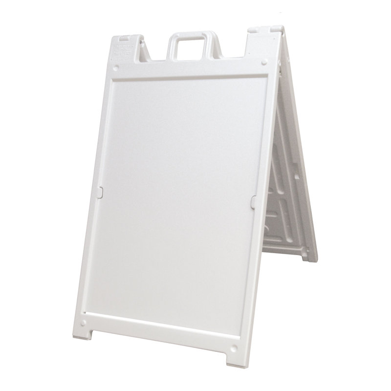 Portable Folding Double Sided Sign Stand, White