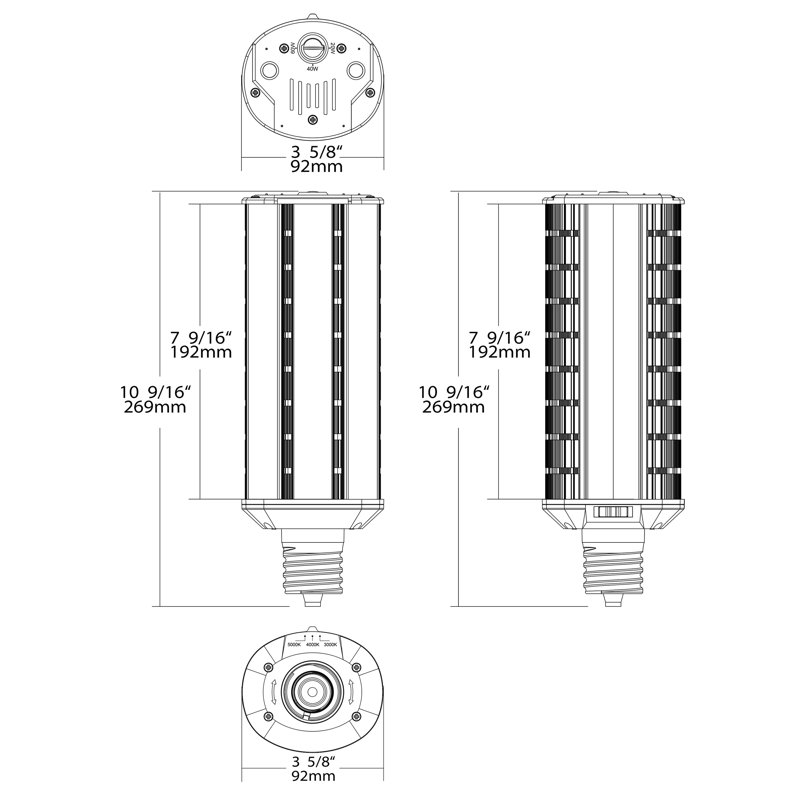 60 Watt White LED Bulb