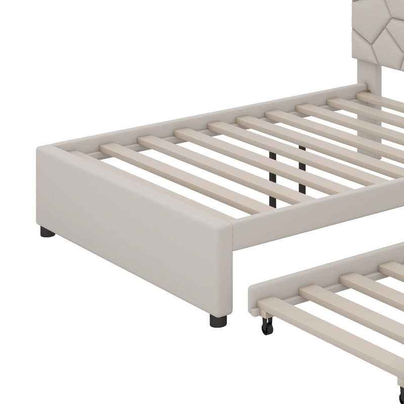 Lit avec rangement Veljkov, Beige, Double