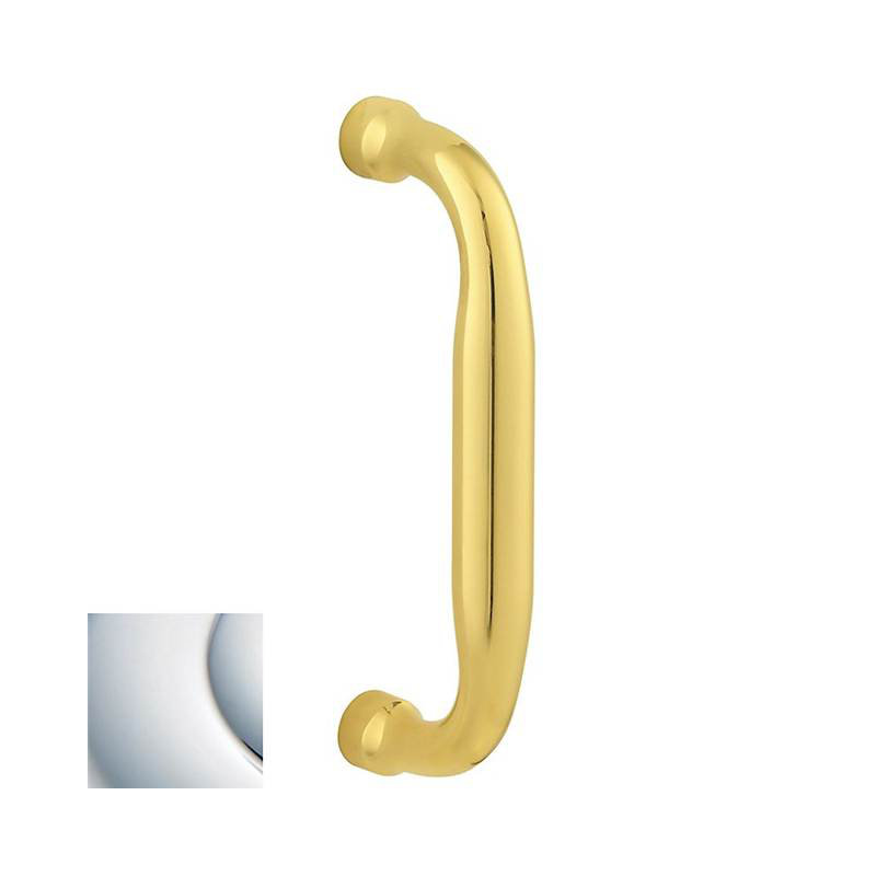 Utility Door Pull Plate, 9.1" H x 2.7" W x 2.1" D, Bright Chrome