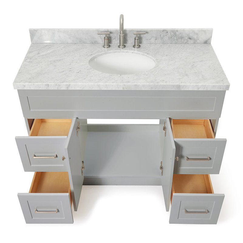 Ensemble de meuble-lavabo simple 49 po Abell, gris