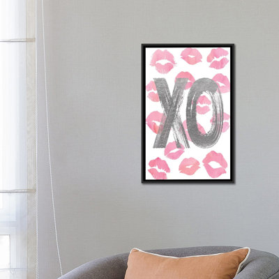 « love ox rose », impression sur toile tendue