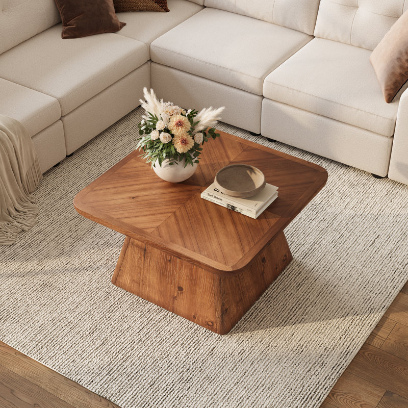 Table basse en bois massif, Marron clair