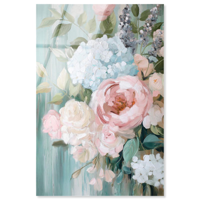 «Petals of Spring II», art mural en verre acrylique sans cadre ultrabrillant par Art Remedy, prêt à accrocher, 36 x 54 po