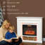 Metro 1800W Inset Electric Fireplace and Mantel Reach up to 30 m², White