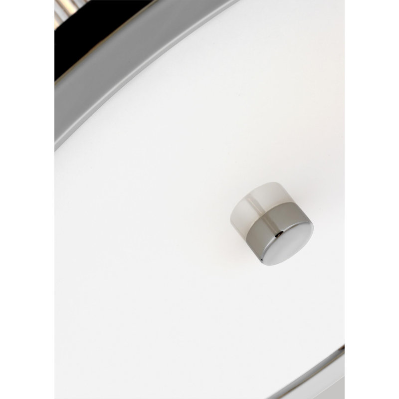 Plafonnier encastré 2 lumières 14 po Bridgwater par Chapman & Myers, Nickel poli