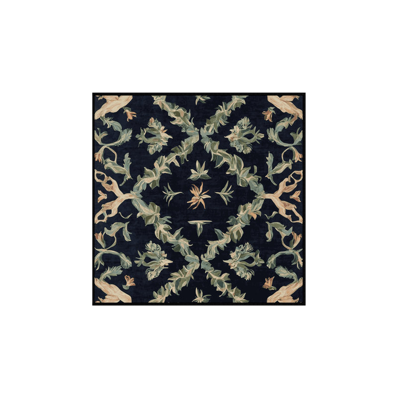 Tapis gris lavable à la machine, Carré 8 pi