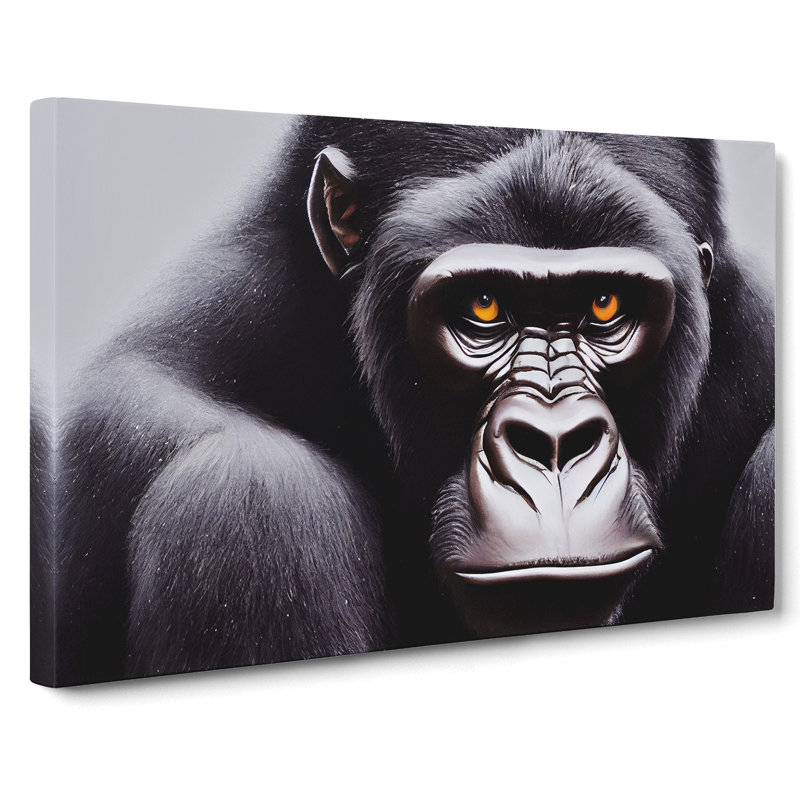Divine Gorilla - Wrapped Canvas Print, 35cm H x 50cm W x 3cm D