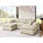 Large Arms Cordory Upholstered Modular Sectional With 2 Ottomans
