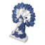 Figurine de Bouddha méditant avec arbre de vie bleu et blanc Gautama Bouddha H 9,5 po