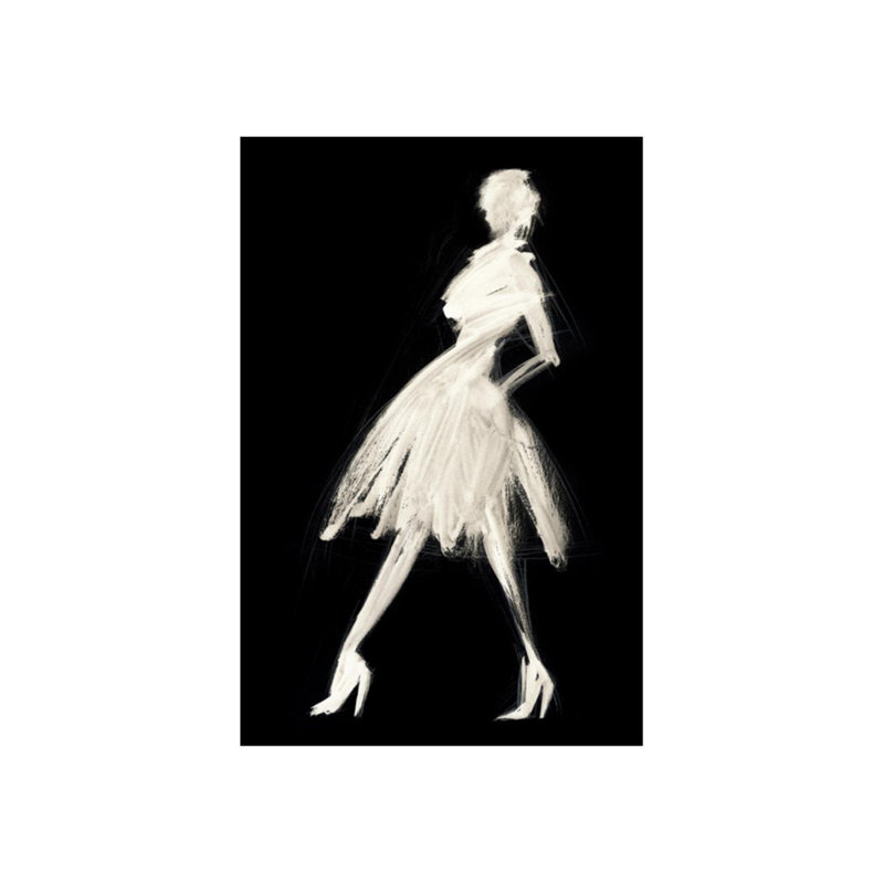 Fierce par Emma Brooks - impression, Image au pinceau gel, H 54 po x l 36 po x P 1,5 po