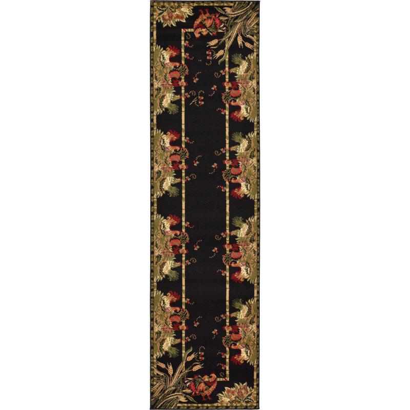 Floral Area Rug, Runner 79 x 305cm