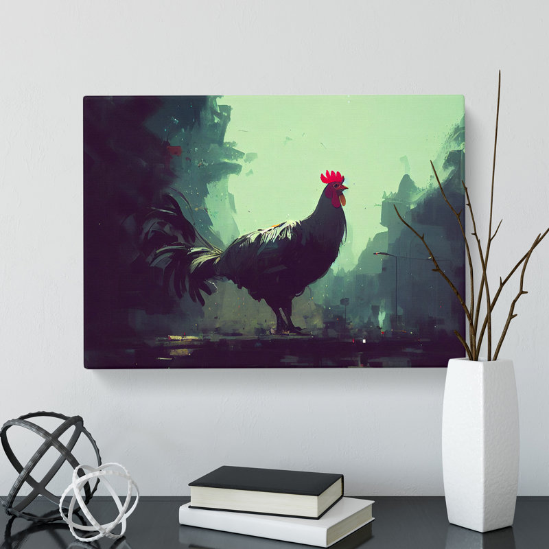 Rooster Art Painting Vol.2 - Wrapped Canvas, 40cm H x 60cm W x 3cm D
