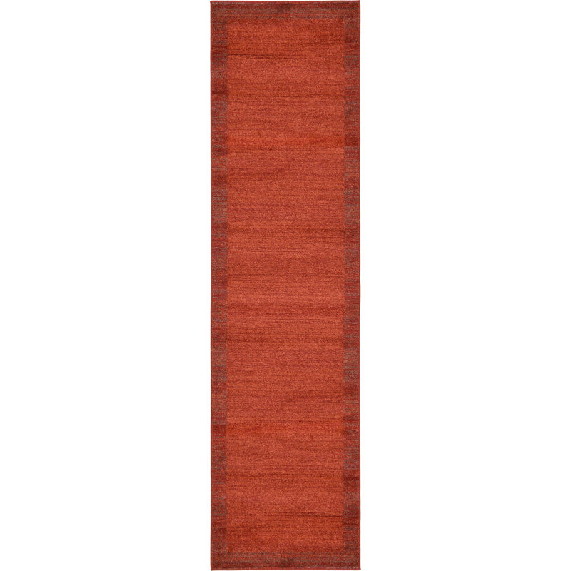 Tapis terre cuite Hermina, Tapis de couloir 2 pi 7 po x 10 pi