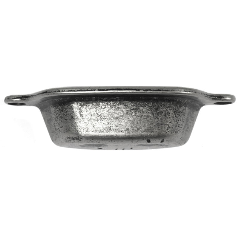 Riverstone Cup / Bin Pull, 3", Distressed Pewter