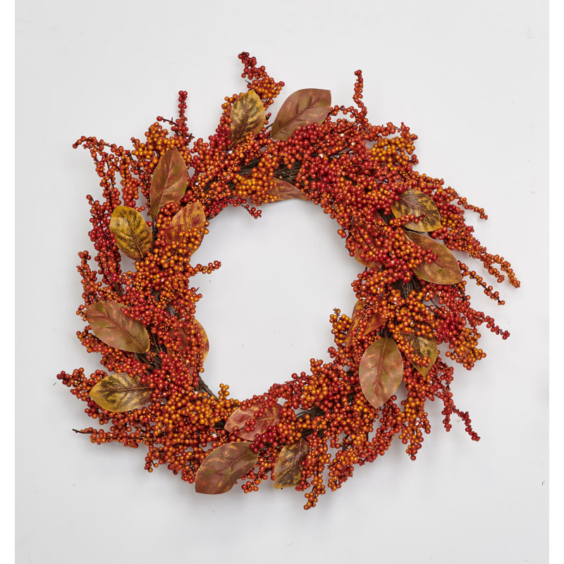 Couronne de 20 po pour baies et feuilles artificielles