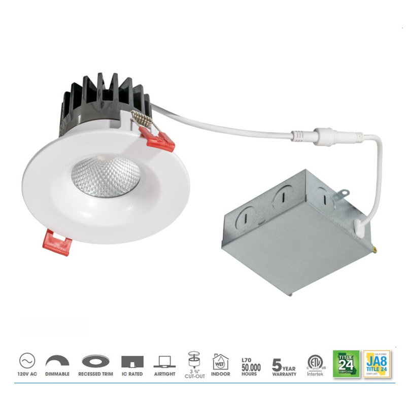 Ensemble d'éclairage encastré 3,5 pouces RLF, Blanc