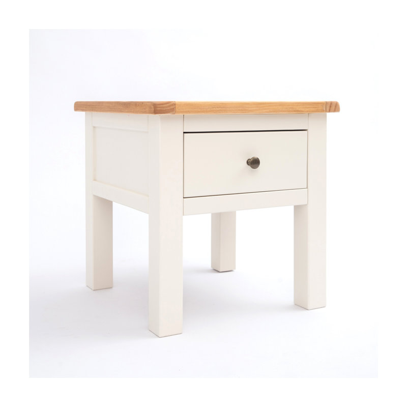 End Table, Natural/White