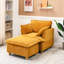 Velours côtelé simple avec et coussins - Salon classique en bois massif rembourré d'éponge jaune + panneau à base de bois 1 Polyvalent pour divers espaces-161881839