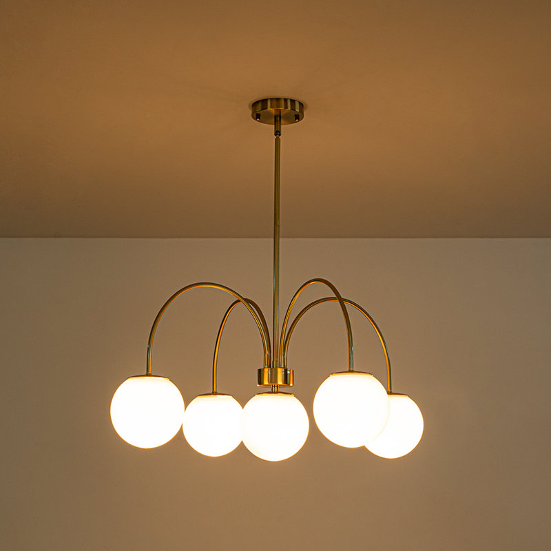 Lustre en verre 5 lumières