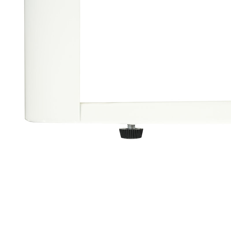Table d'appoint ronde à 3 niveaux en métal, blanc mat, fer, trois tablettes, porte coulissante sécurisée, sans assemblage, idéale pour un lit ou un lit, convient aux espaces restreints, se déplace parfaitement, complète n'importe quelle table décorative