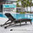 Patio Reclining Chaise Lounger with Removable Cushions for Backyard/Poolside-1038819080
