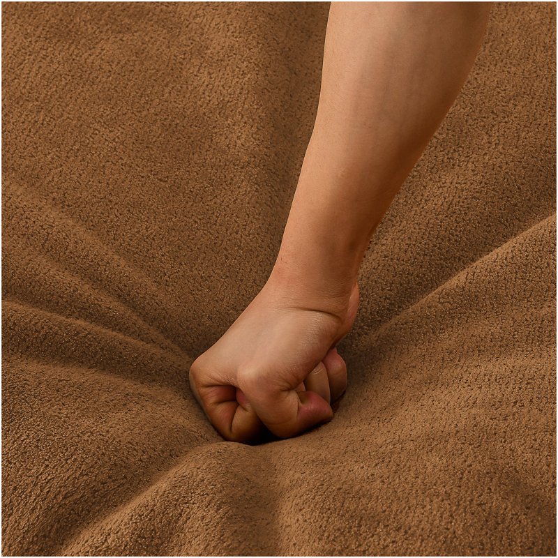 Bean Bag Chair Large Indoor Beanbag Sofa , Lazy Beanbag With Waist Pillow&Ottoman For Bedroom (Orange), Orange Chenille