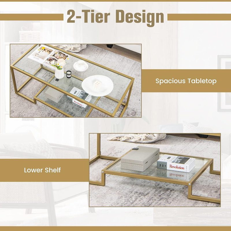 Imela Glass Top Single Coffee Table