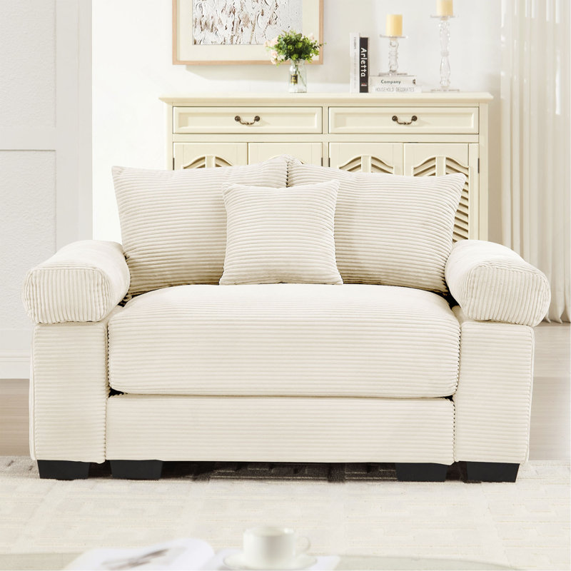 Canapé modulaire surdimensionné 54,3 po Cloud, Crème