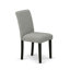 Ensemble de table de salle à manger 3 pièces pour petits espaces comprenant une table de cuisine ronde avec piédestal et 2 chaises rembourrées en tissu Shitake, noir et cerisier-920872027-920871973