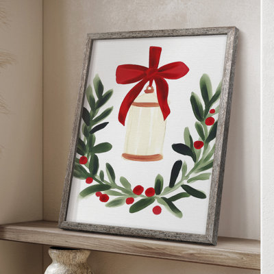 «Christmas Holiday Art» CMII, reproduction d'art encadrée - bois massif XMA171666