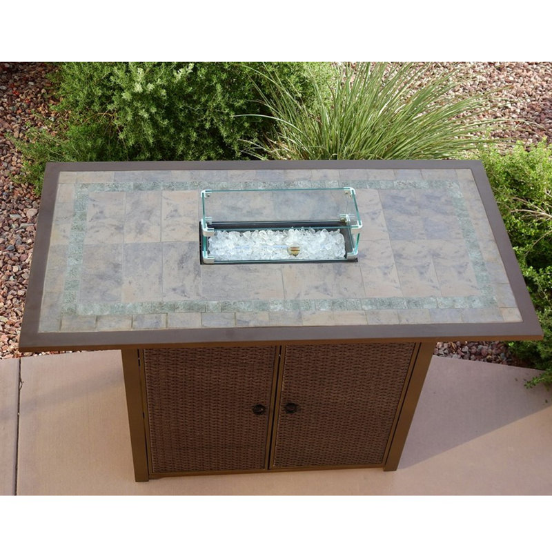 Rectangle Steel Propane Smokeless Fire Pit