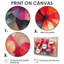 «Geanium Geranium Blossoms Cubist» - art mural géraniums - ensemble de 3-1062092904-1062092906-1062092917