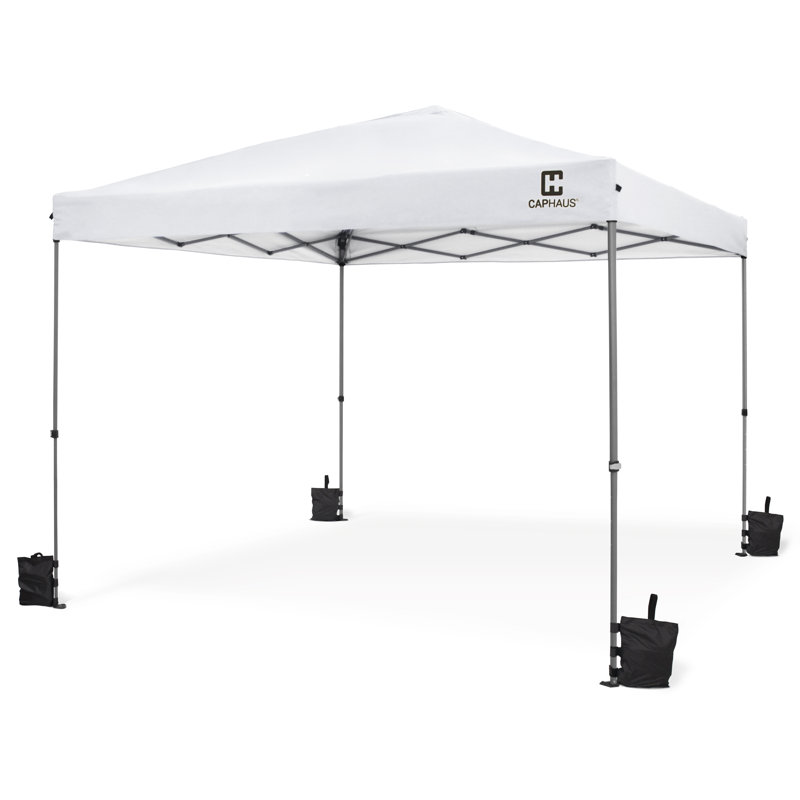 Heavy-Duty Commercial Grade One-Push Pop Up Outdoor Canopy with Bag, Multiple Options, 12 ft. W x 12 ft. D , White