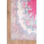 Tapis floral rose à motif tissé rétro-1806858612