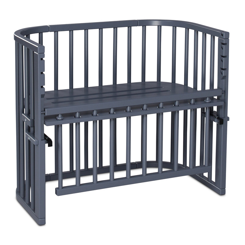 babybay Maxi Comfort Plus co-sleeper, Lacquered Slate Gray