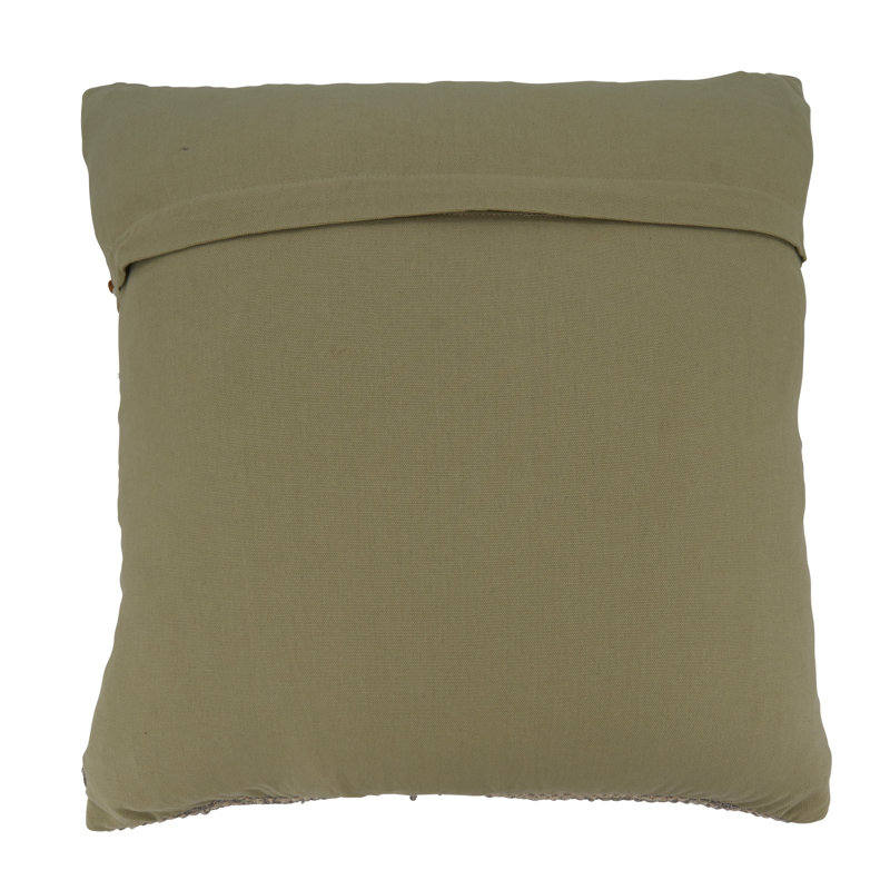 Saro Lifestyle 20" Square Multicolor Fringe Woven Pillow
