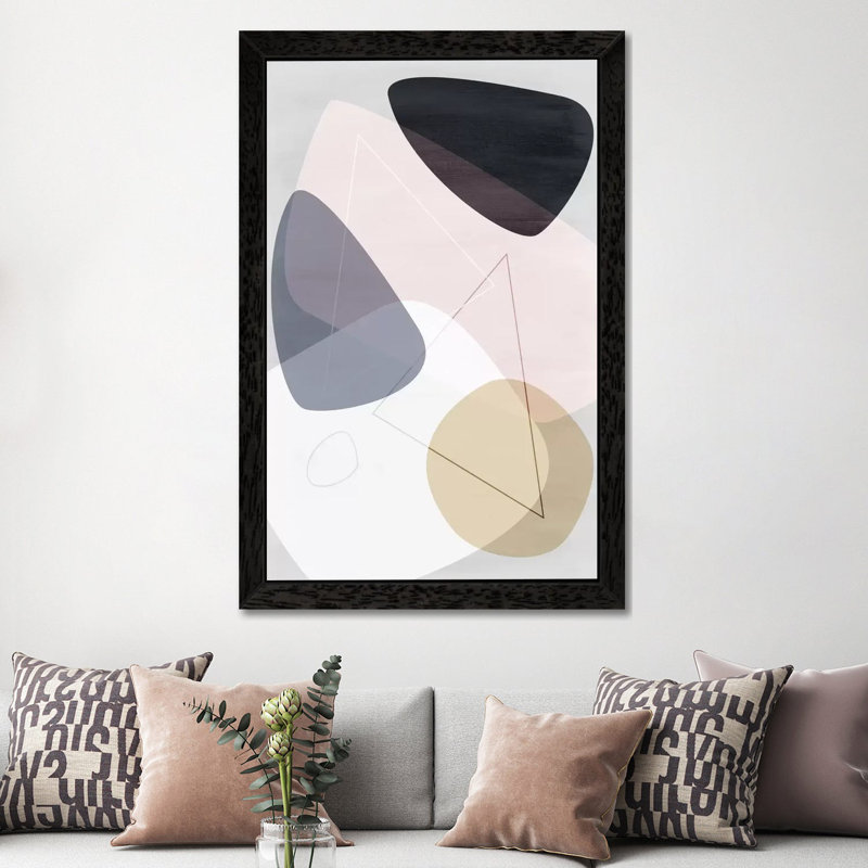 Graphic CL.B by Mareike Böhmer - Print on Canvas, Black Floater Framed, 101.6 cm H x 66.04 cm W